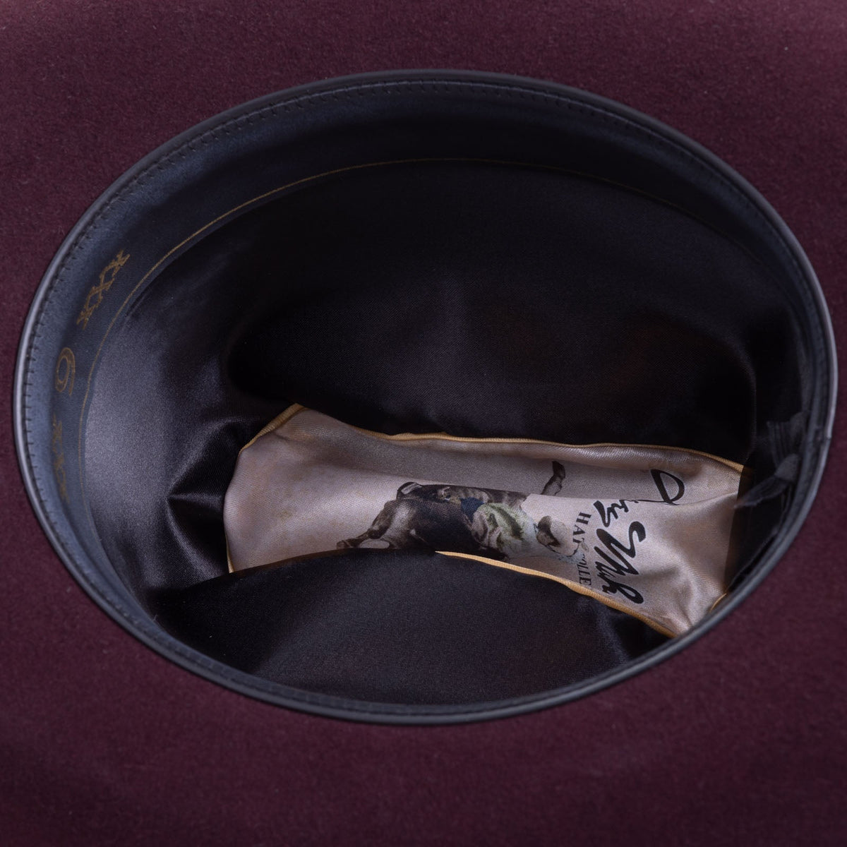 Larry Mahan 6X Real cowboy hat in Black Cherry – view 5