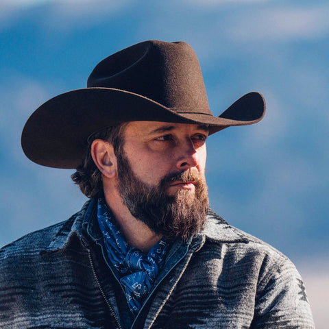 Stetson Skyline 6X Cowboy Hat – Chocolate – 7540 profile lifestyle view
